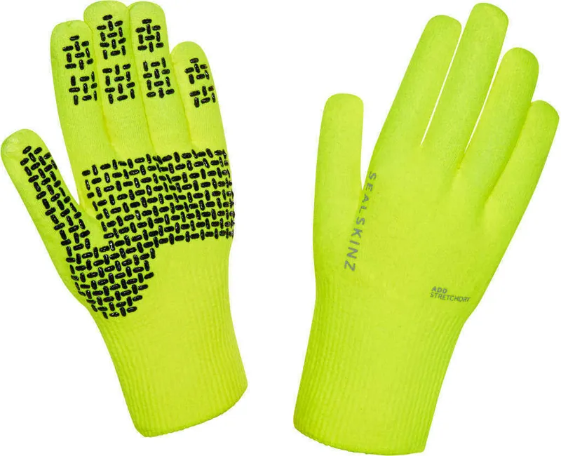 SealSkinz Ultra Grip Gloves Hi Vis Yellow