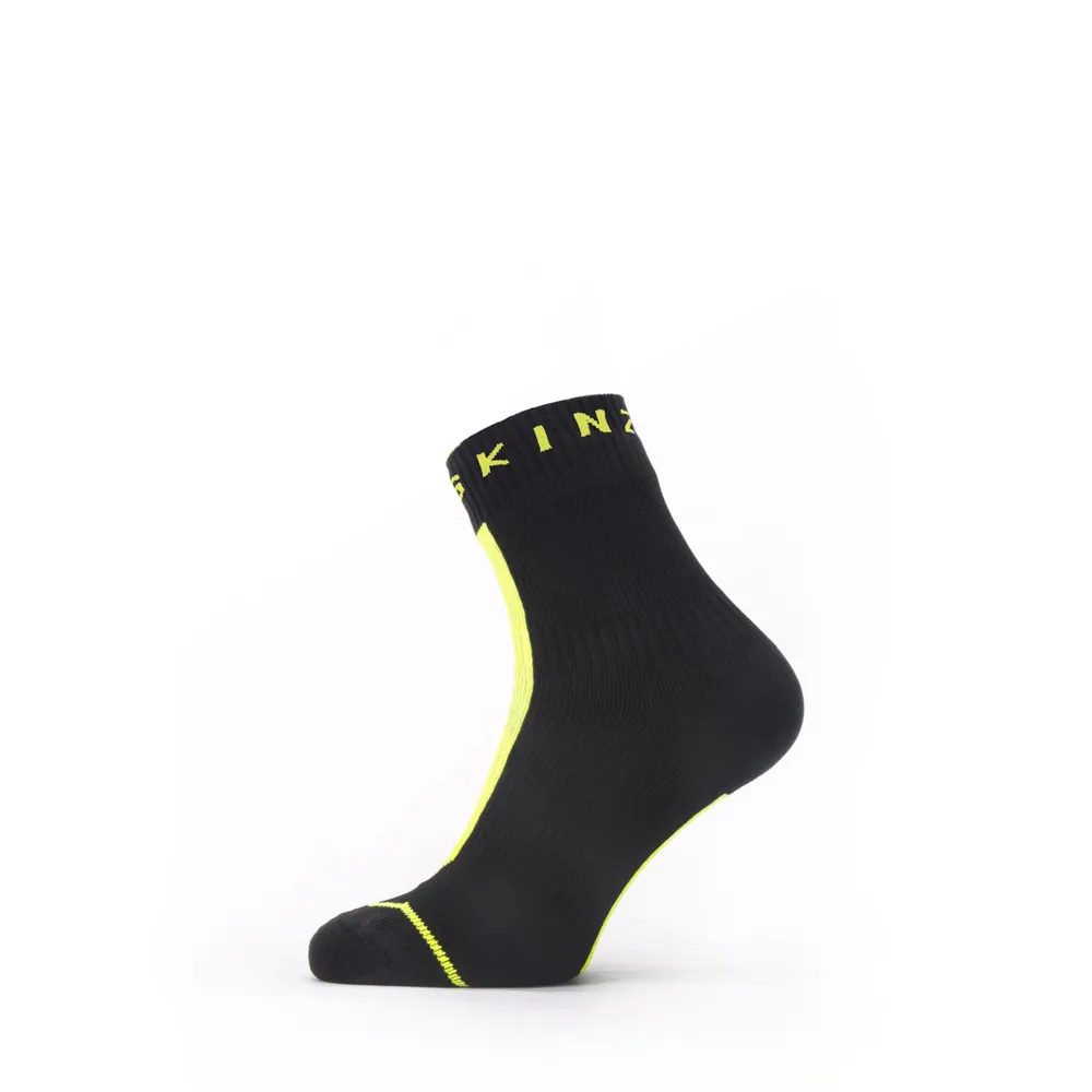 SealSkinz SealSkinz Waterproof All Weather Ankle Length Sock with Hydrostop Black/Yellow