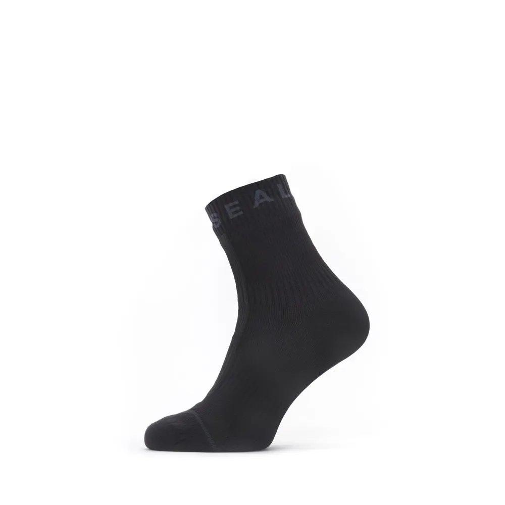 Image of SealSkinz Waterproof All Weather Ankle Length Sock with Hydrostop Black/Grey