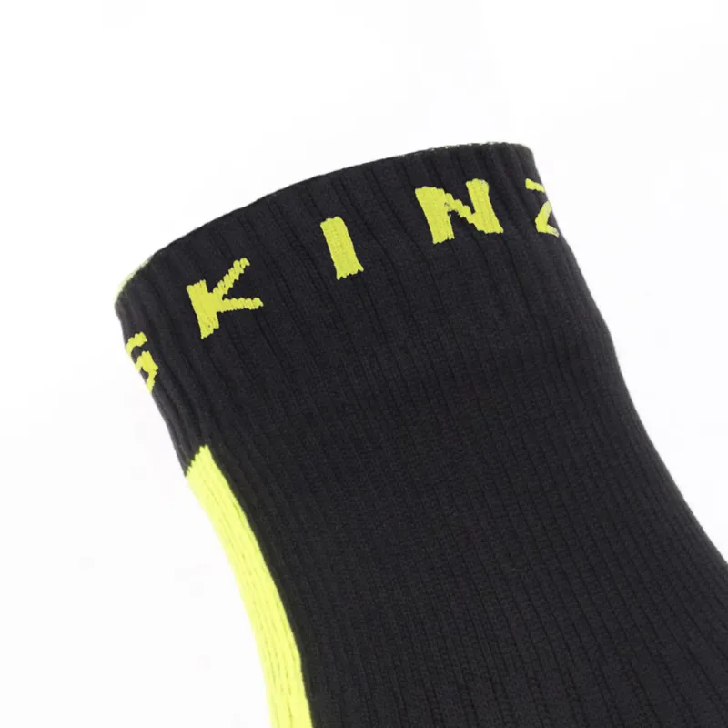 SealSkinz Waterproof All Weather Ankle Length Sock with Hydrostop Black/Yellow-1
