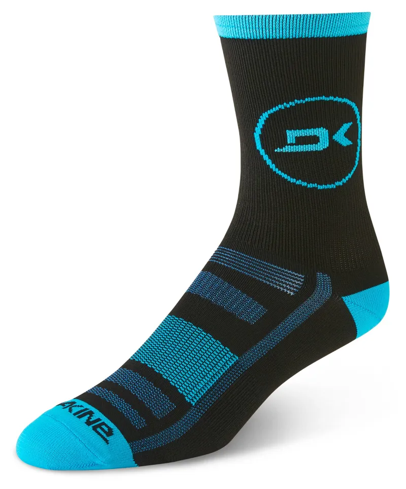Dakine Singletrack Socks Cyan/Black