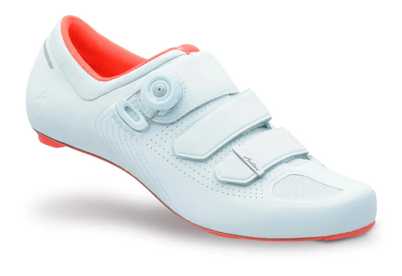 Specialized Audax Clip-In Road Shoes Baby Blue/Rocket Red
