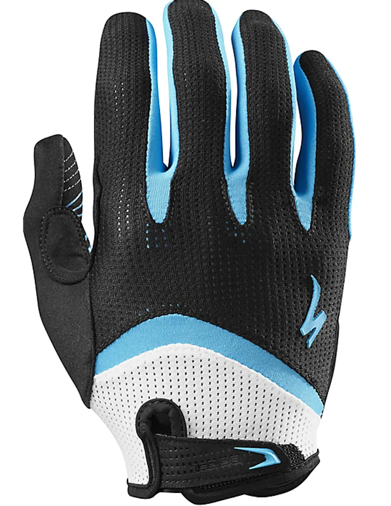 Specialized Body Geometry Gel Long Finger Wiretap Gloves Cyan