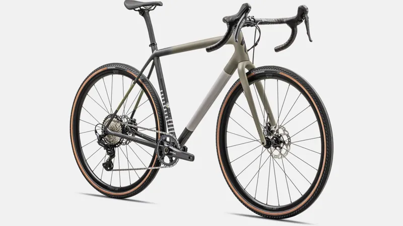 Specialized Crux Comp Gravel Bike 2024 Satin Taupe/Smoke/Midnight Shadow/Metallic Spruce/Clay-1