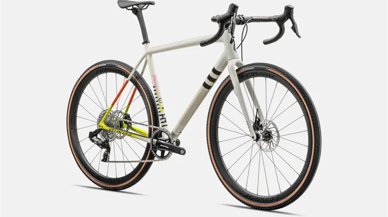 Specialized Crux Pro Gravel Bike 2024 Gloss Dune/White Birch/Cactus Bloom Speckle-1