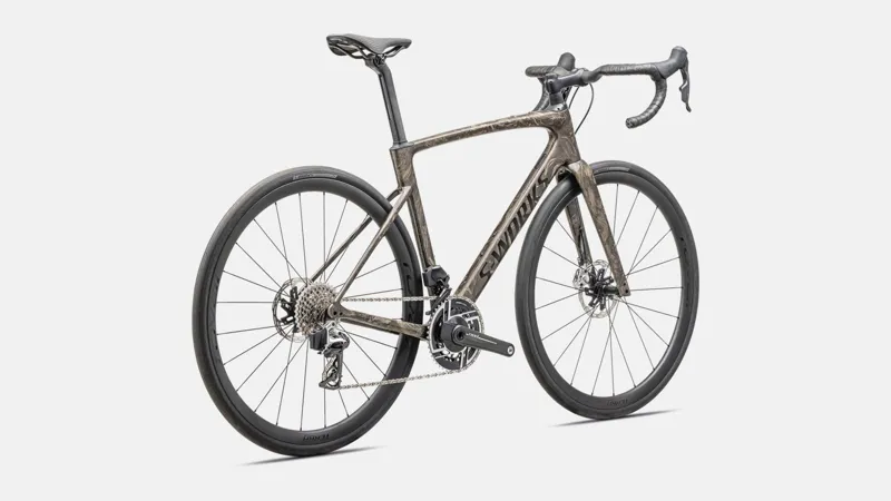 Specialized Roubaix S-Works Red AXS Road Bike 2025 Gloss Taupe/Gunmetal Strata/Charcoal-2