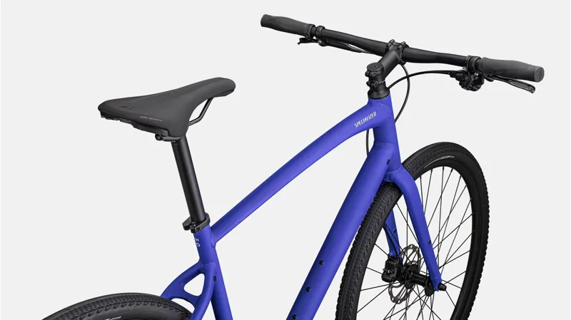 Specialized Sirrus X 3.0 Hybrid Bike 2024 Gloss Sapphire/Satin Reflective White/Electric Green Speckle Graphic-3