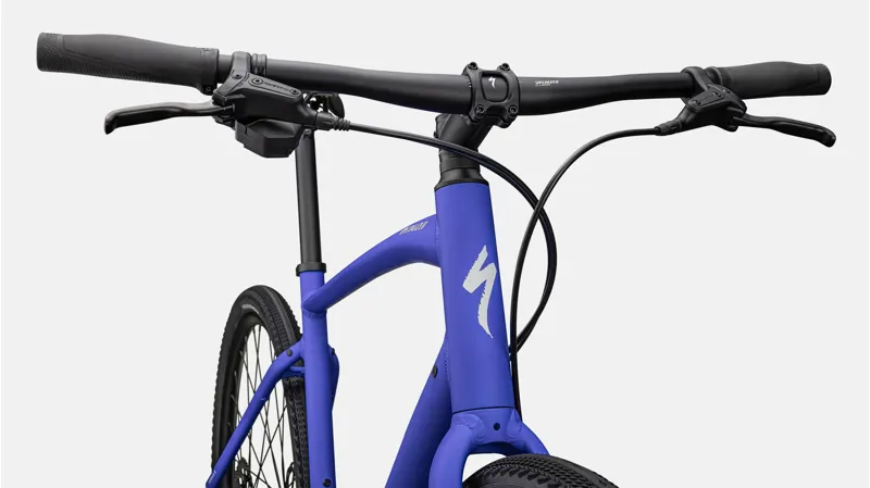 Specialized Sirrus X 3.0 Hybrid Bike 2024 Gloss Sapphire/Satin Reflective White/Electric Green Speckle Graphic-4