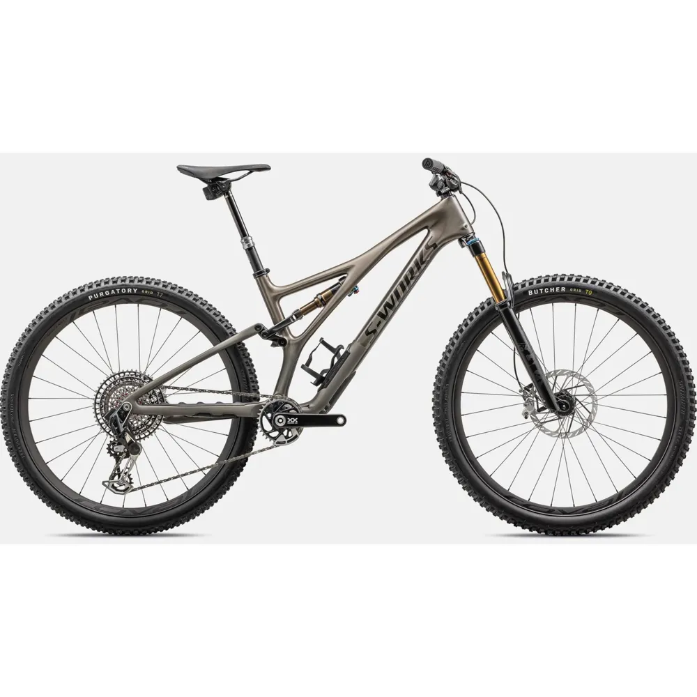 Image of Specialized Stumpjumper S-Works Mountain Bike 2024 Gloss Black Pearl/Satin Black Pearl/Brushed Black Chrome