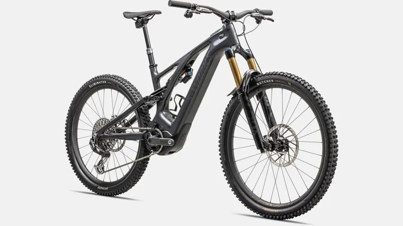 Specialized S-Works Levo Carbon XX T-Type Electric Bike 2023 Gloss Black Liquid Metal/Satin Black Chrome Foil-1