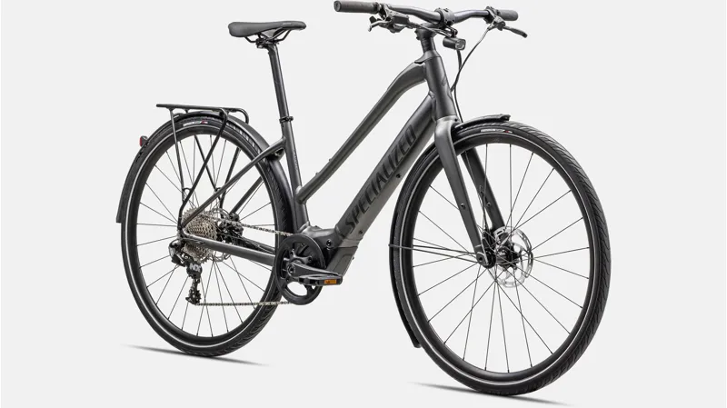 Specialized Turbo Vado SL 4.0 Step-Through EQ Electric Hybrid Bike 2024 Smoke Black Reflective-1