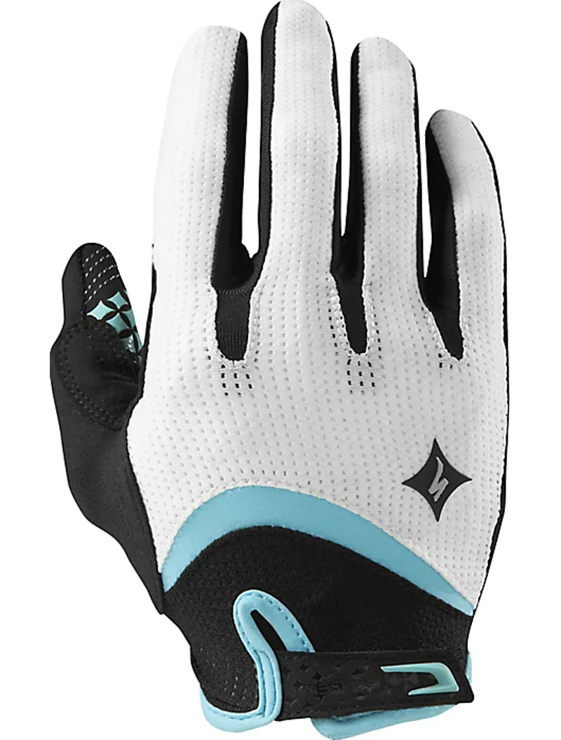 Specialized Womens Body Geometry Gel Wiretrap Gloves White/Teal