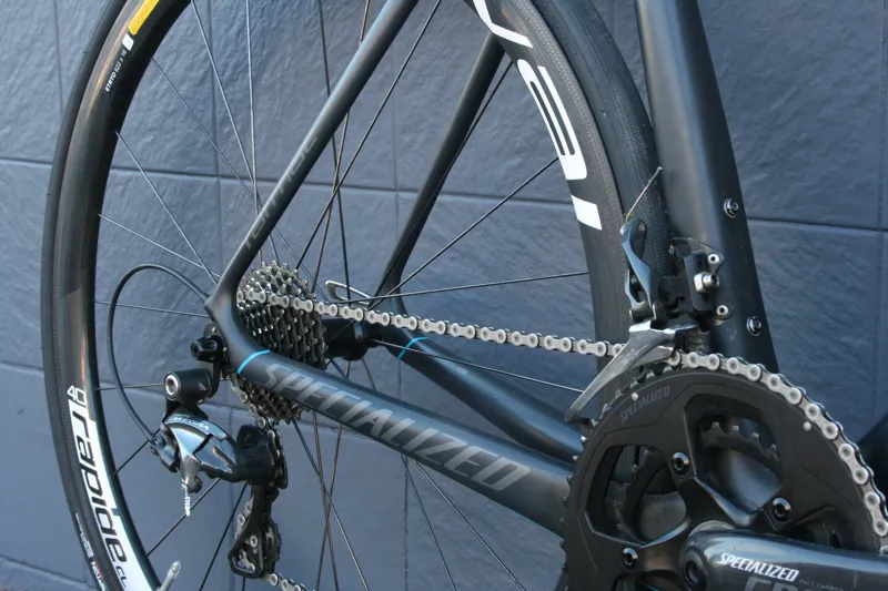 Second Hand Specialized Tarmac Pro Race Road Bike 2015 Black/Blue 54cm-1