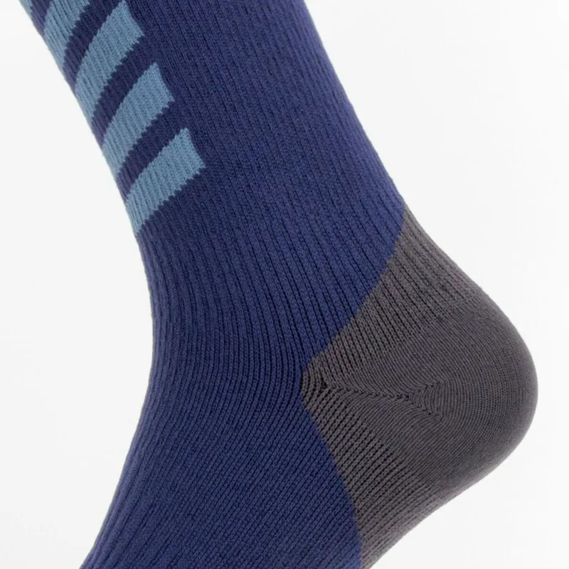 SealSkinz Warm Weather Mid Length Sock with Hydrostop Navy/grey/red-2