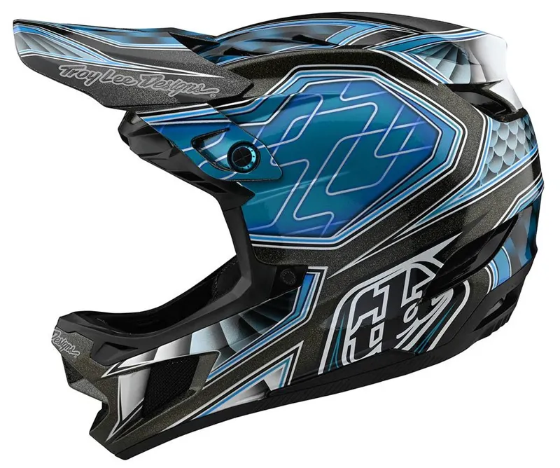Troy Lee Designs D4 Composite Full Face MIPS MTB Helmet Low Rider/Teal-1