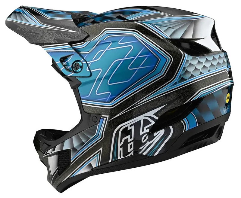 Troy Lee Designs D4 Composite Full Face MIPS MTB Helmet Low Rider/Teal-2