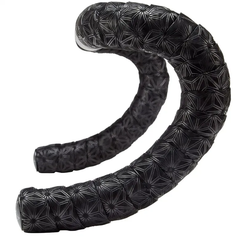 Supacaz Velvet Bar Tape Black Silicone Gel/Ano Black Plugs-1
