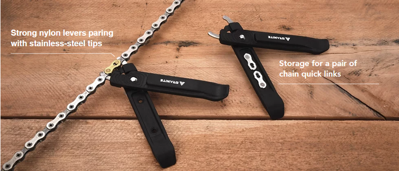 Granite TALON Tyre Lever with Stainless Chain Removing Tips Black-1