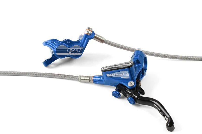 Hope Tech 3 E4 Disc Brake Braided Blue-1