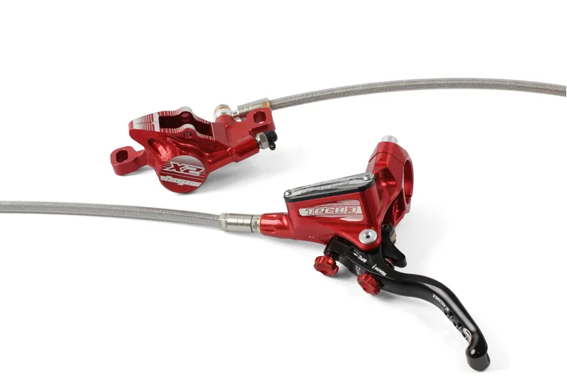 Hope Tech 3 X2 Disc Brake Braided Red-1