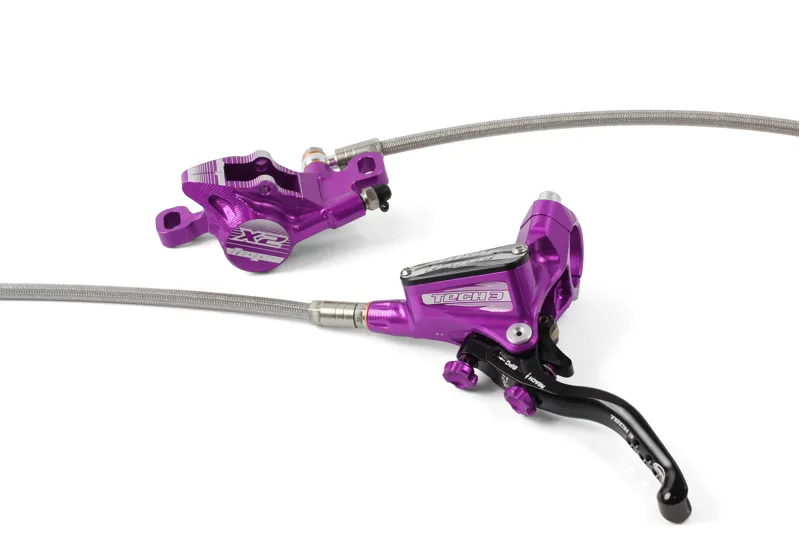 Hope Tech 3 X2 Disc Brake Braided Purple-1
