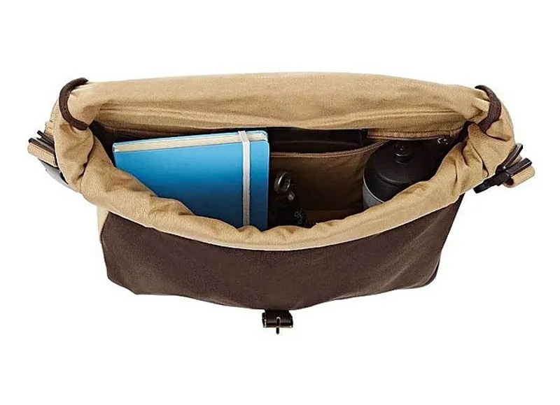 Brompton Roll Top Bag and Frame Khaki Waxed Canvas