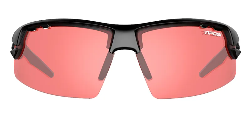 Tifosi Crit Enliven Cycling Sunglasses Crystal Black/Enliven Bike Red-1