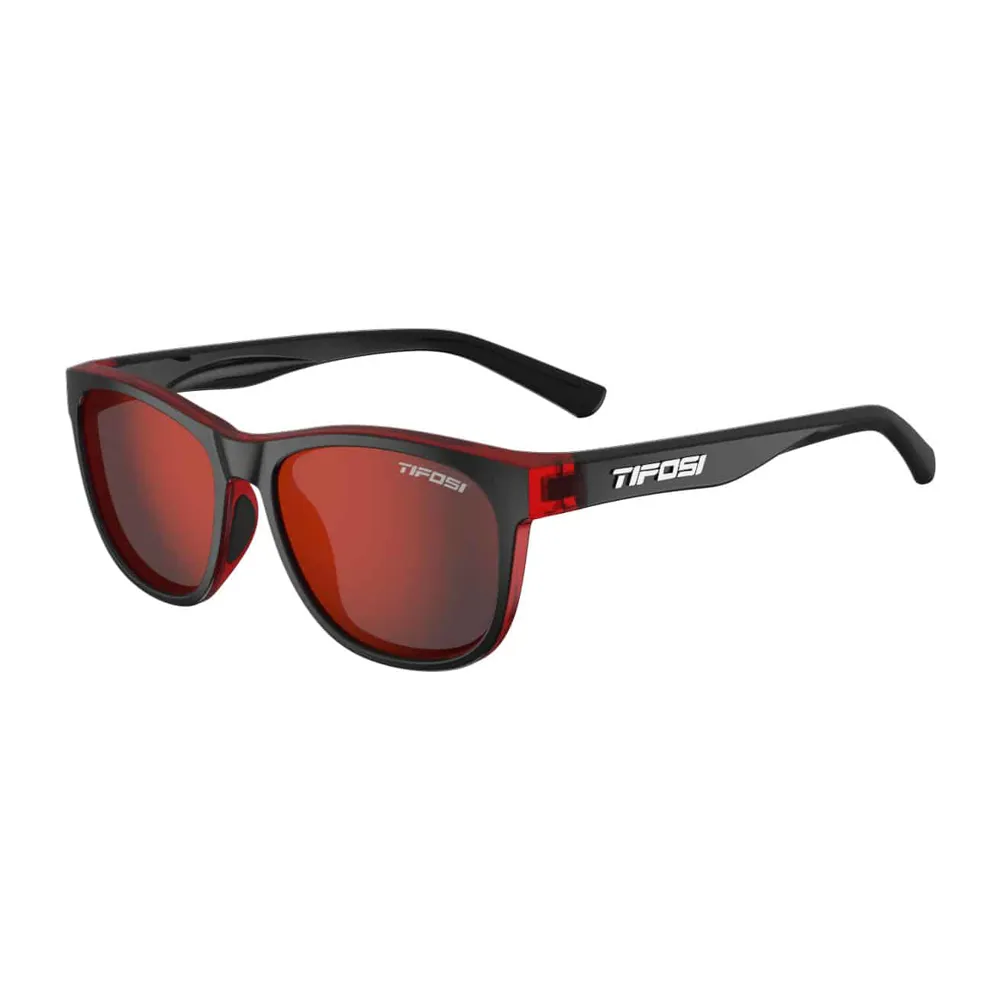 Image of Tifosi Swank Single Lens Sunglasses Crimson Onyx/Smoke