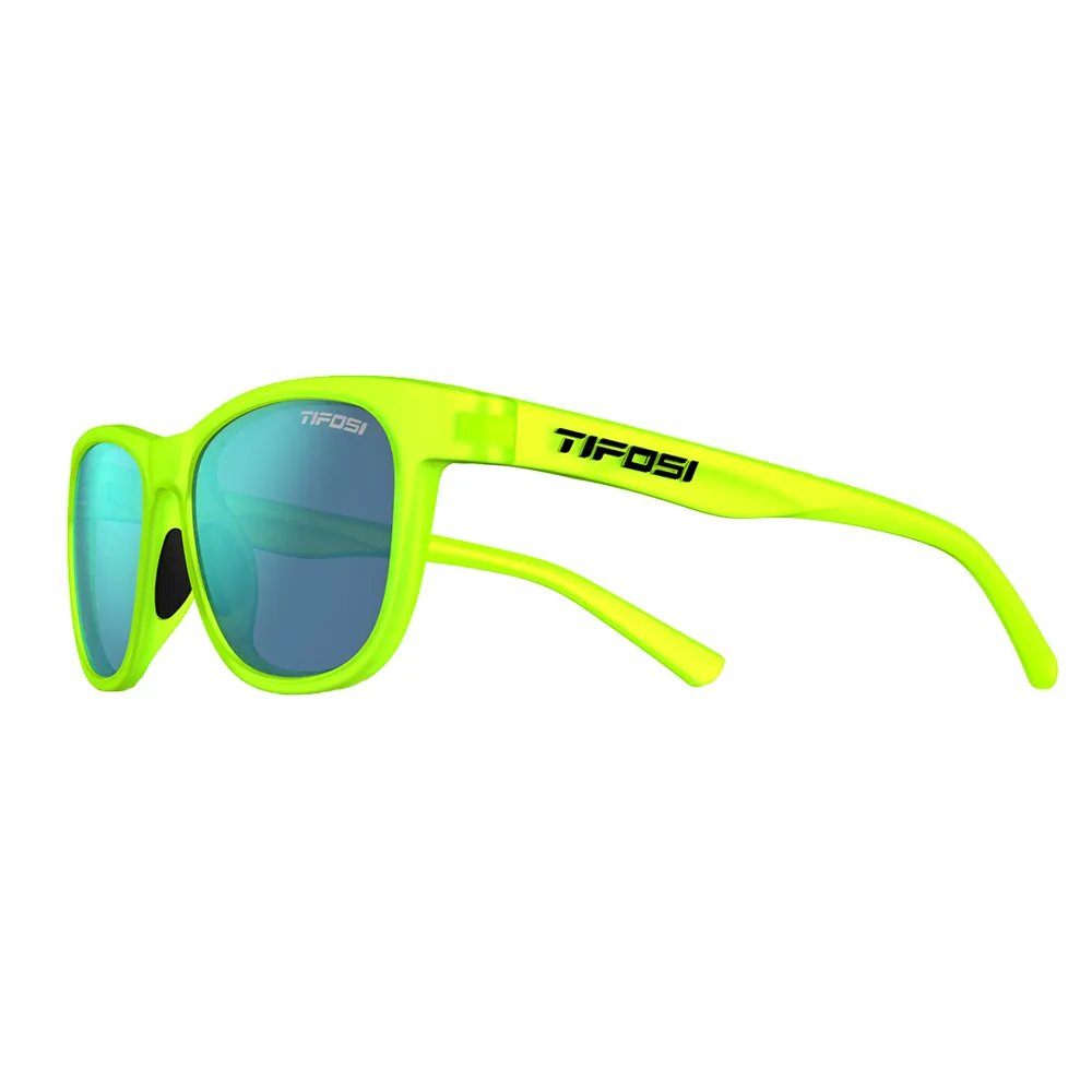 Tifosi Tifosi Swank Single Lens Sunglasses Bright Green/Electric Blue Smoke