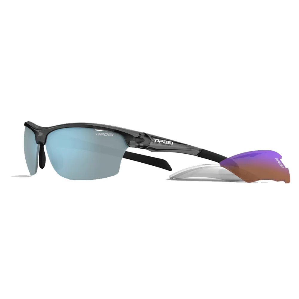 Image of Tifosi Intense Interchangeable Sunglasses Crystal Smoke