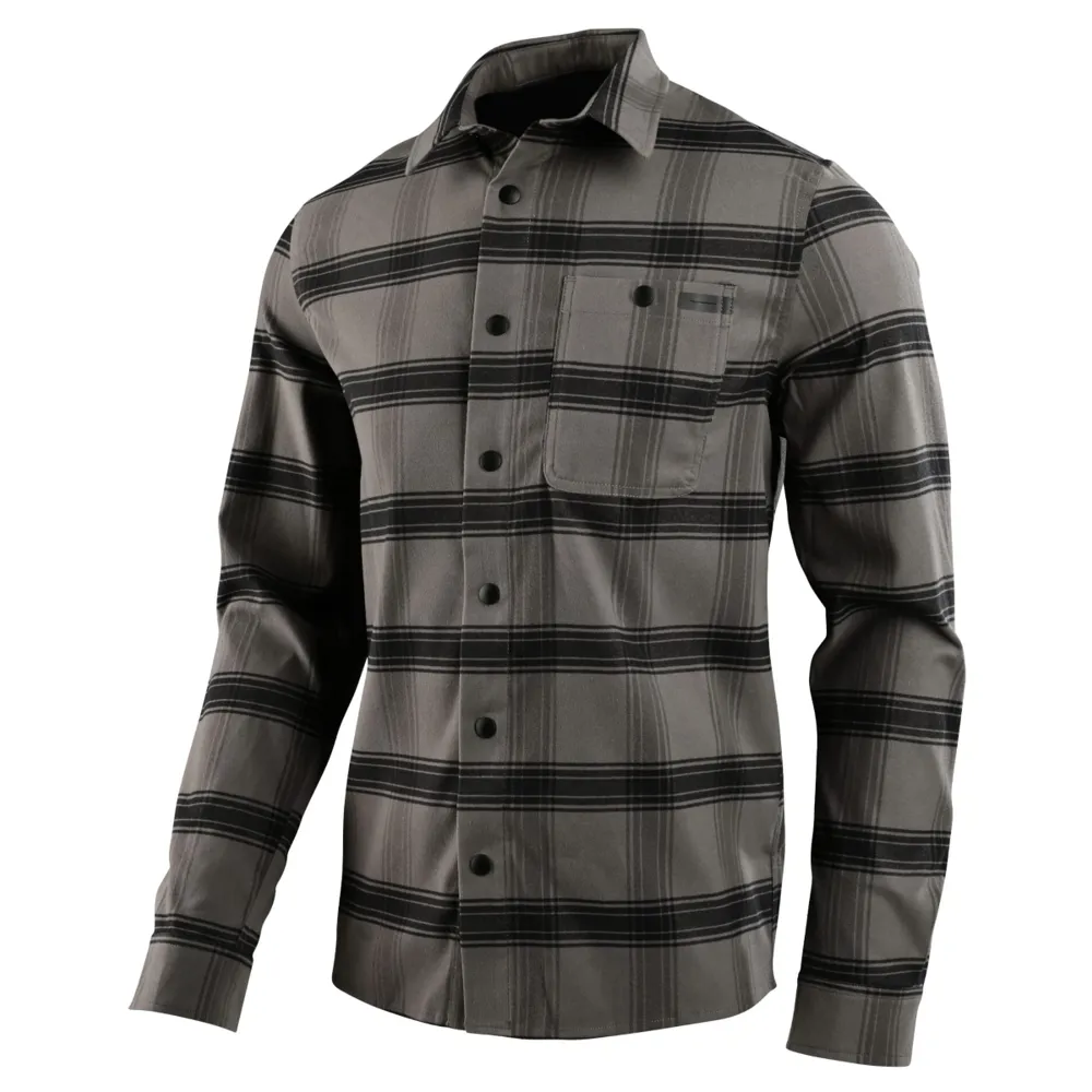 Image of Troy Lee Designs Grind Flannel Shirt Stripe Carbon