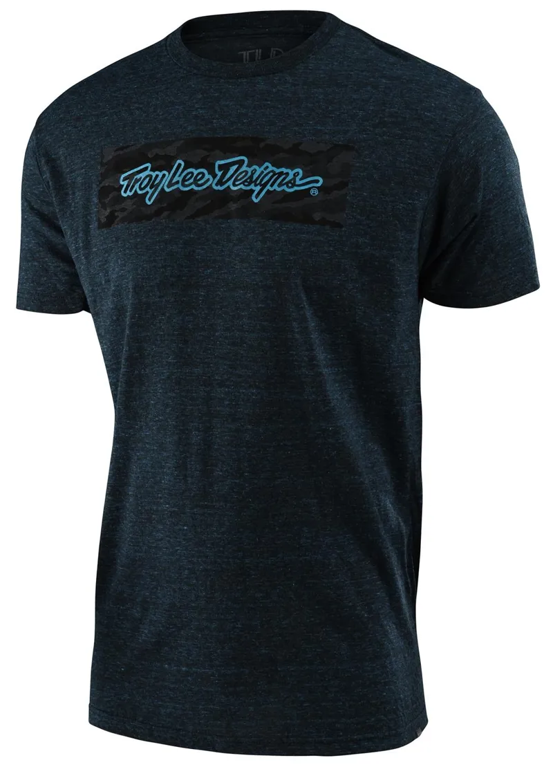 Troy Lee Designs Signature Block Camo SS Tee Midnight Blue
