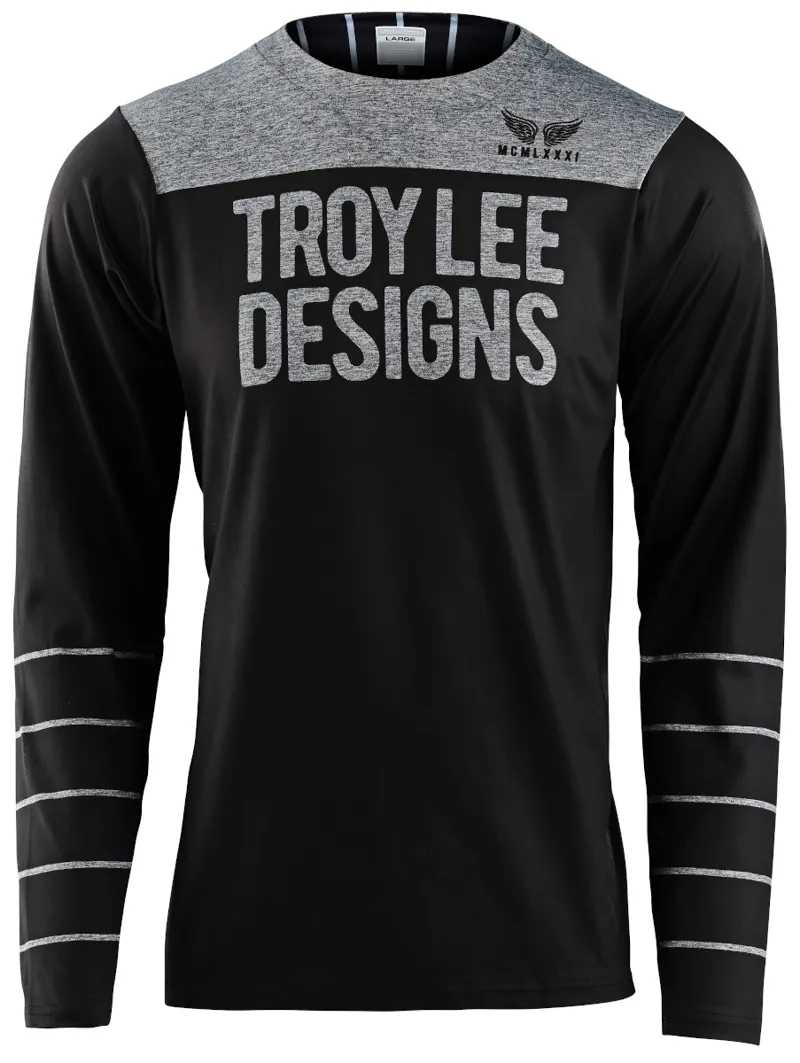 Troy Lee Designs Skyline LS Chill Jersey Pinstripe Black/Grey-2