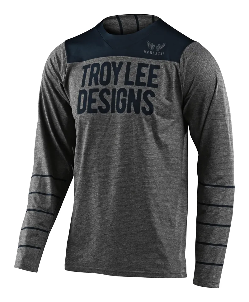 Troy Lee Designs Skyline LS Jersey Pinstripe Heather Grey