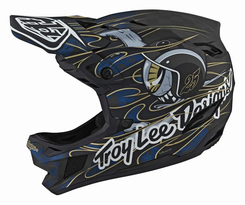 Troy Lee Designs D4 Carbon MIPS Full Face Helmet Eyeball Blue-1