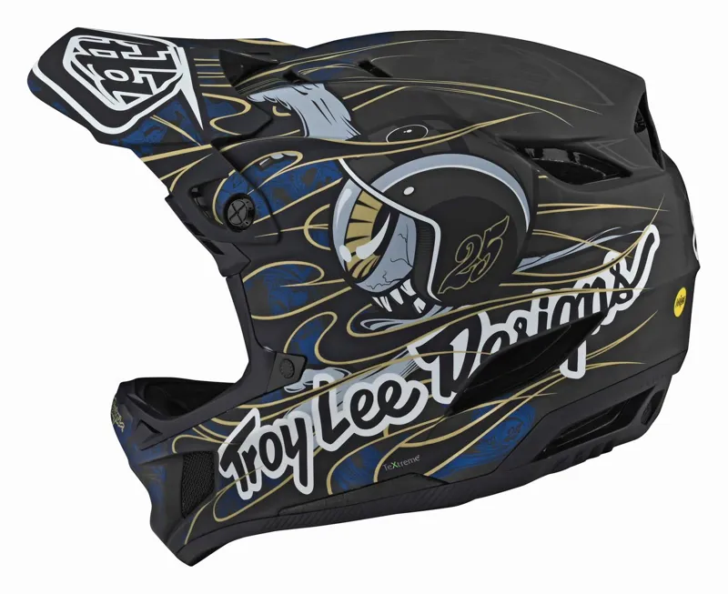 Troy Lee Designs D4 Carbon MIPS Full Face Helmet Eyeball Blue-2