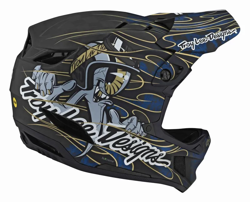 Troy Lee Designs D4 Carbon MIPS Full Face Helmet Eyeball Blue-4