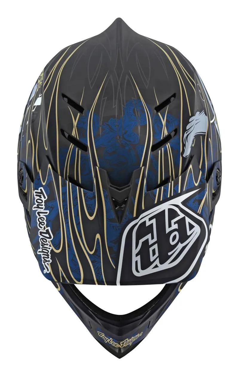 Troy Lee Designs D4 Carbon MIPS Full Face Helmet Eyeball Blue-7