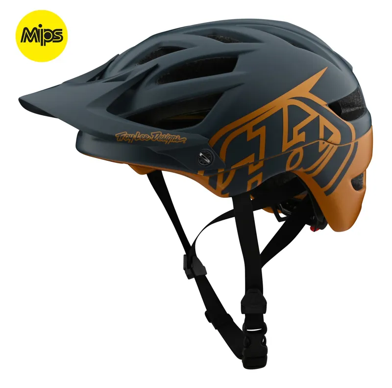 Troy Lee Designs A1 MIPS Helmet Classic Gray/Gold