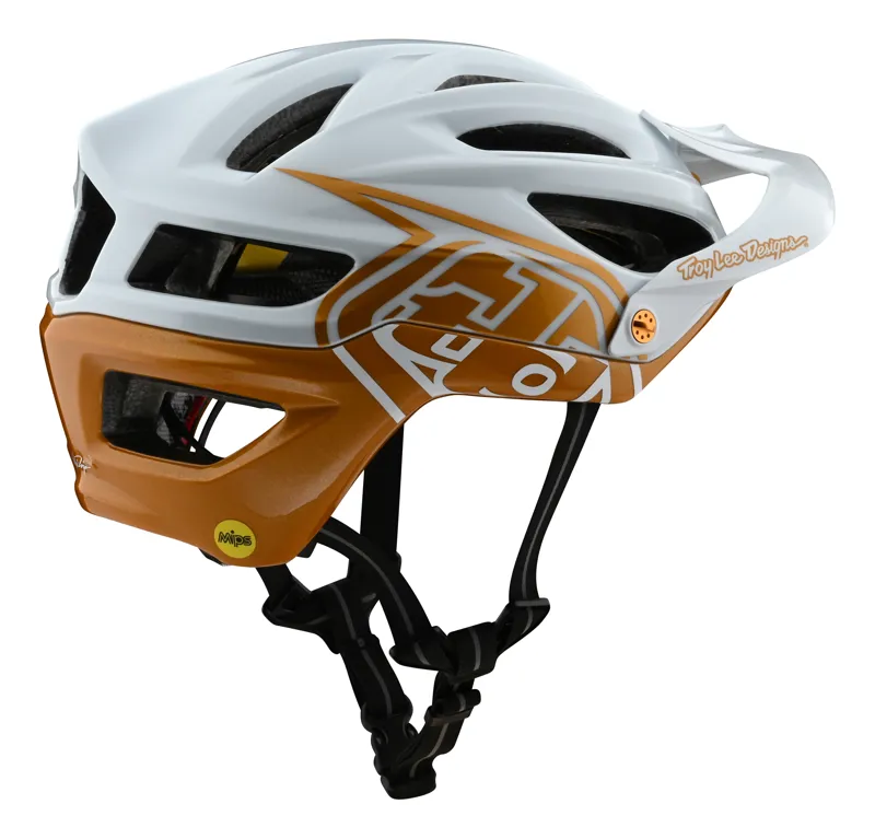 Troy Lee Designs A2 Mips Helmet Decoy Pearl White/Gold-1