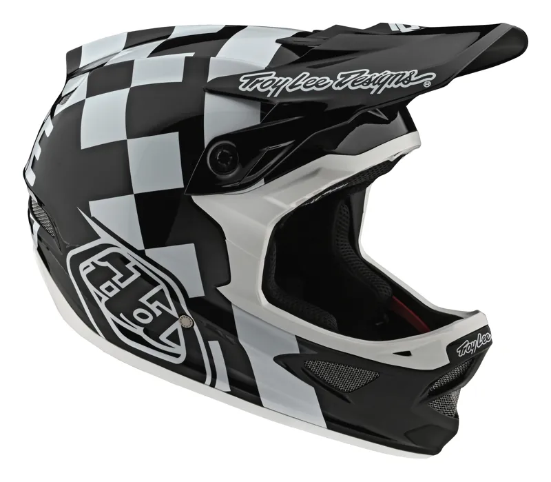 Troy Lee Designs D3 Fiberlite Full Face Helmet Raceshop White/Black-3
