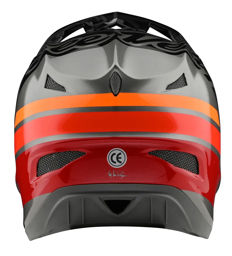 Troy Lee Designs D3 Fiberlite Full Face Helmet Silhouette Navy/Silver-2