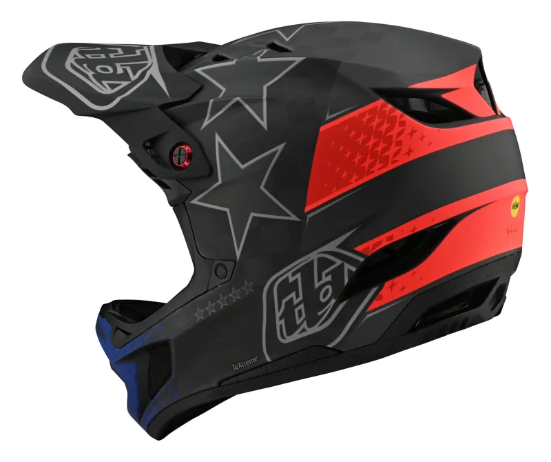 Troy Lee Designs D4 Carbon Full Face MTB Helmet Black/Red-1