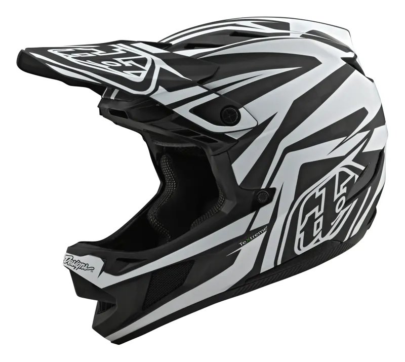 Troy Lee Designs D4 Carbon Full Face MTB Helmet Slash Black/White