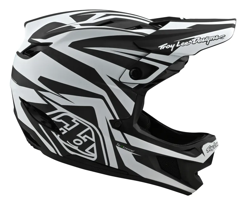 Troy Lee Designs D4 Carbon Full Face MTB Helmet Slash Black/White-2