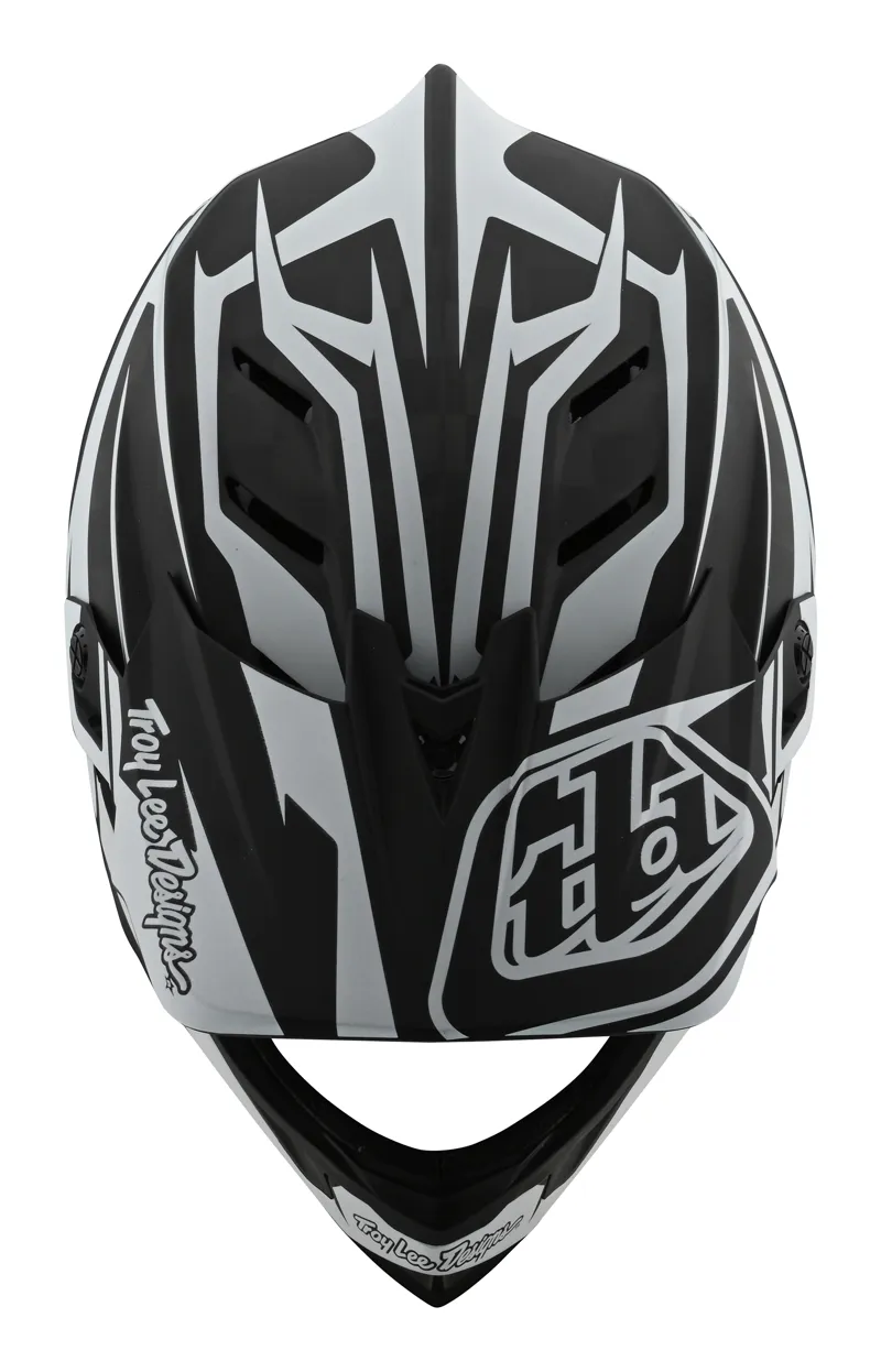 Troy Lee Designs D4 Carbon Full Face MTB Helmet Slash Black/White-3