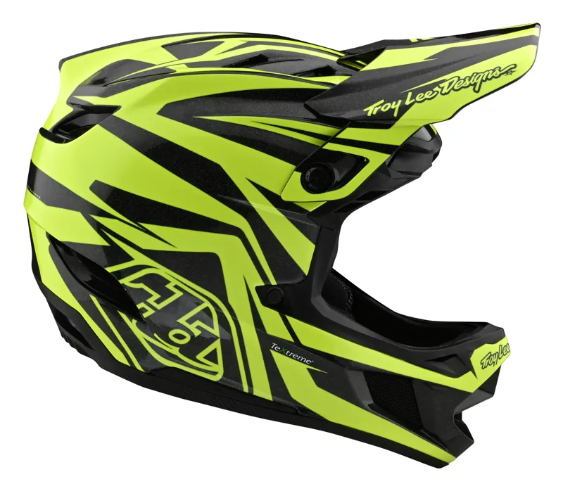 Troy Lee Designs D4 Carbon Full Face MTB Helmet Slash Black/Yellow-2