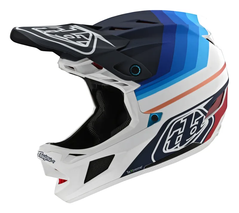 Troy Lee Designs D4 Carbon Full Face MTB Helmet Mirage Navy/White