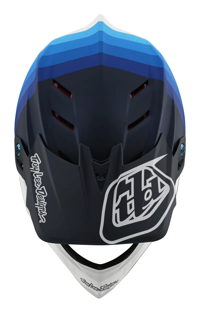 Troy Lee Designs D4 Carbon Full Face MTB Helmet Mirage Navy/White-4