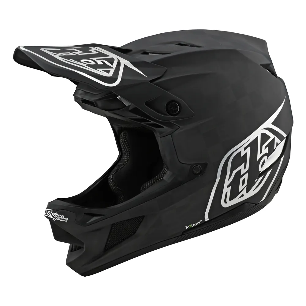 Image of Troy Lee Designs D4 Carbon Full Face MIPS MTB Helmet Stealth Black/Silver